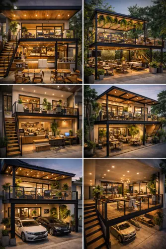 Mezannine Cafe Modern di Cisarua